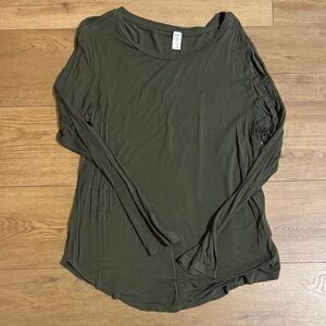 Old Navy Forest Green Long Sleeve Top